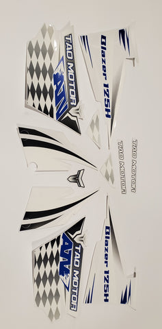 Blazer 125HS Blue Decal Kit