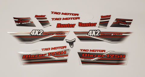 Blazer 125HS Red Decal Kit